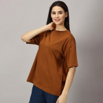 Drop-Shoulder Sleeves Pure Cotton Oversized T-shirt