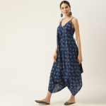 Pure Cotton Printed Basic Jumpsuit